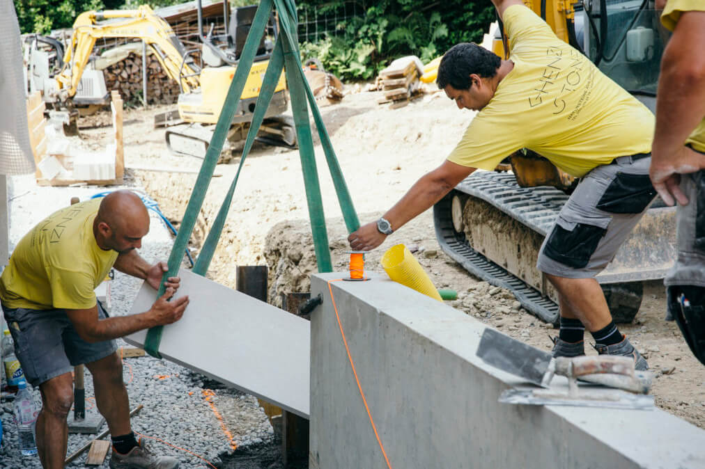 Einblick in die Natursteinarbeiten Teil 3: Treppentritte im Aussenbereich
