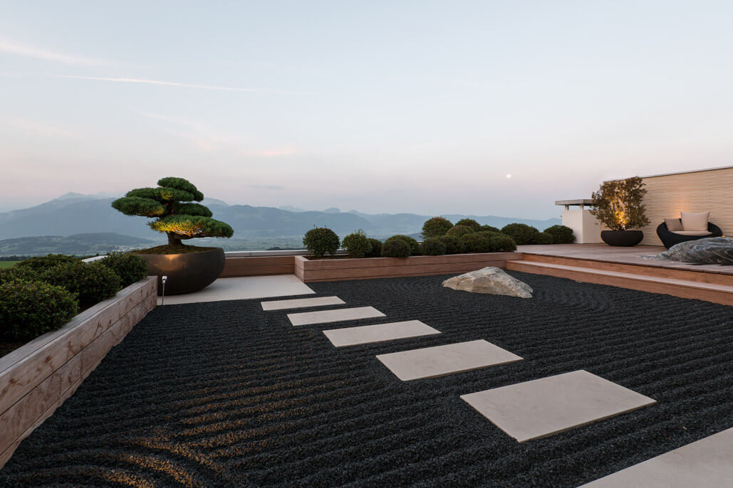 Terrassengestaltung mit Naturstein - nach Feng Shui