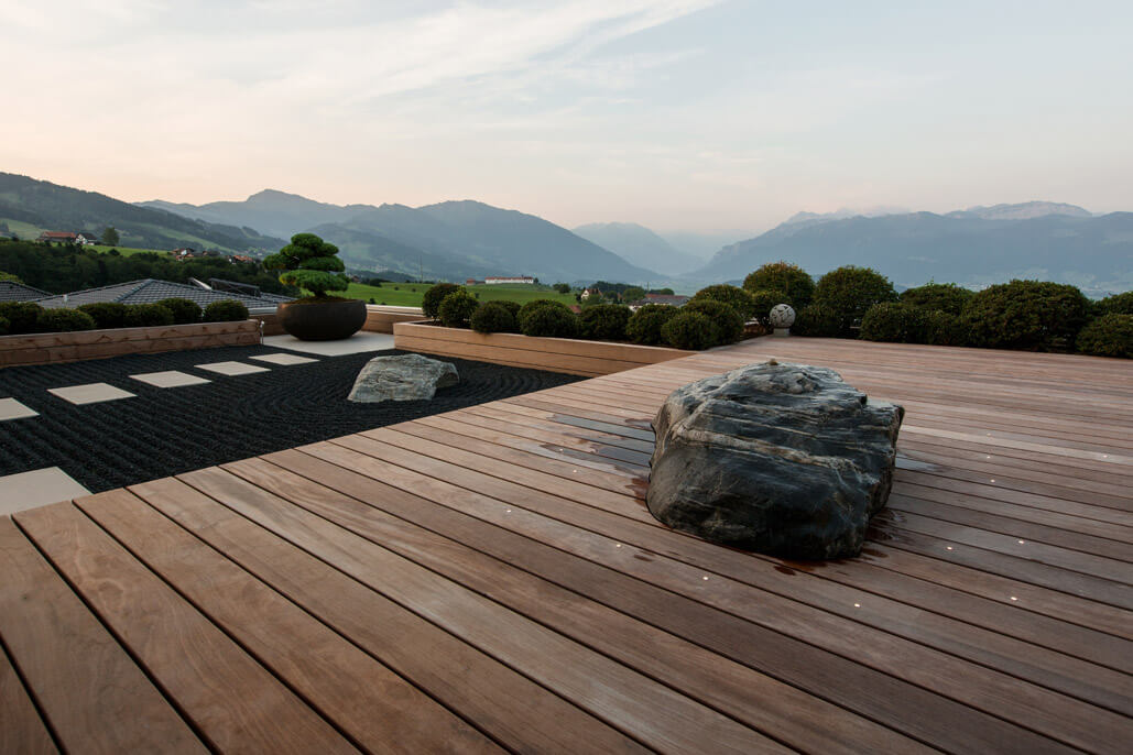 Terrassengestaltung mit Naturstein - nach Feng Shui