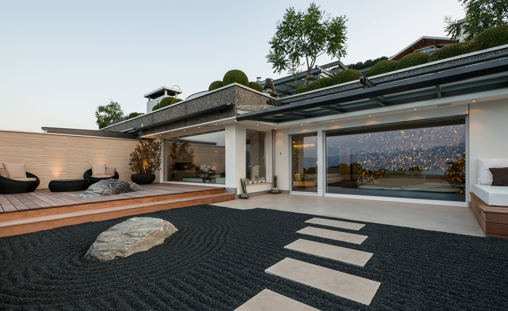 Terrassengestaltung mit Naturstein - nach Feng Shui