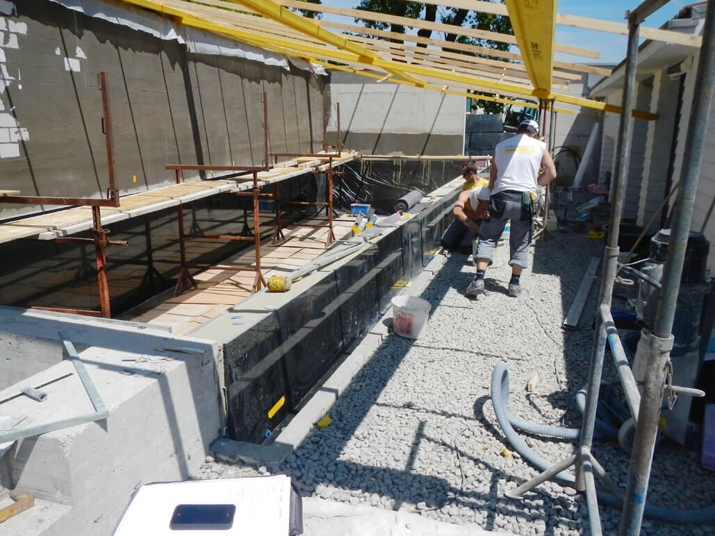 Aussenpool mit Whirlpool, Sauna